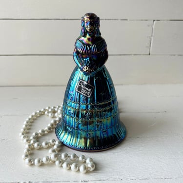 Vintage "Suzanne" Carnival Glass Bell // Unique Glass Bell, Bell Collector // Perfect Gift 