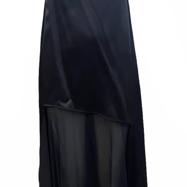 Lifetime Gianni Versace Couture Black Chiffon and Satin Short/Long Gown