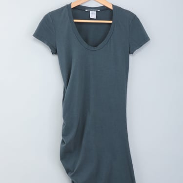 Rauched Dress in Cool Green