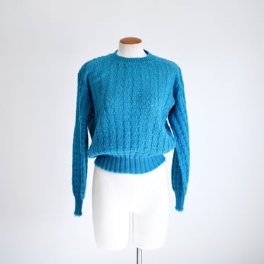 Wrangler 80s Turquoise Sweater - M 