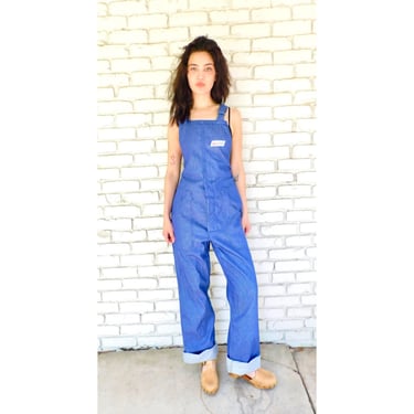 Chore Overalls // vintage 70s denim boho hippie jeans pants work wear jumpsuit workwear painter's painters painter // O/S 