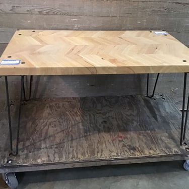 Chevron Butcher Block Coffee Table (Tacoma)