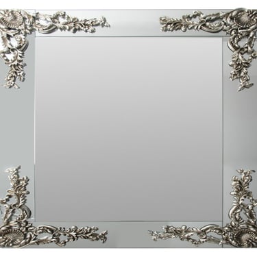 Modern Hollywood Regency Silvered Mirror