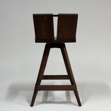 HEWN Swivel Seat Stool | Minimalist Mid Century Modern | Swivel Barstool | Counter Height Stool | Modern Kitchen Chair 