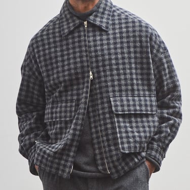 Evan Kinori Zip Jacket Two, Navy/Grey | Glasswing Shop - Seattle