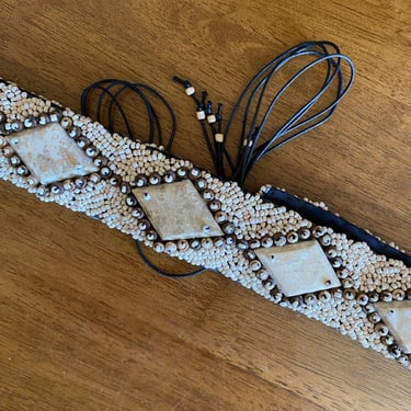 90's/Y2K Beaded Tie Belt, Low Waist Style 