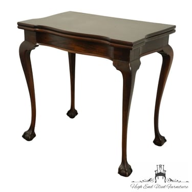 COLONIAL MANUFACTURING Co. Museum Reproduction Solid Mahogany Traditional Style Flip Top Accent Game Table 385 