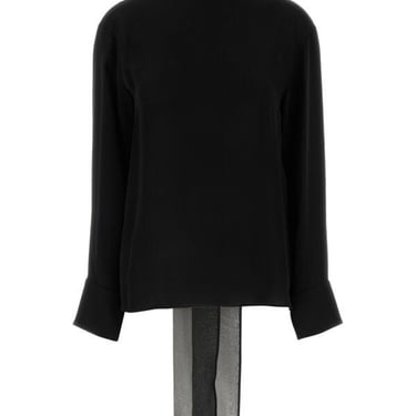 Valentino Garavani Women Black Georgette Blouse