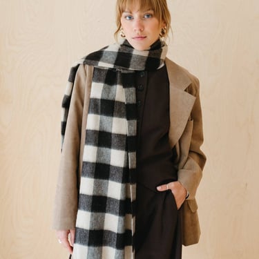 TBCo | Lambswool Scarf in Brown Gingham