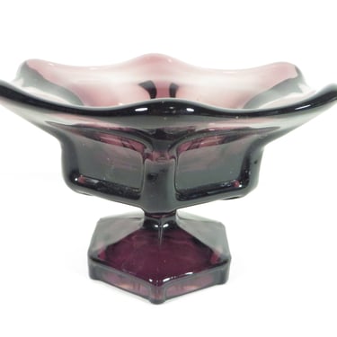 Vintage Viking Epic Amethyst Purple Compote Candy Dish 