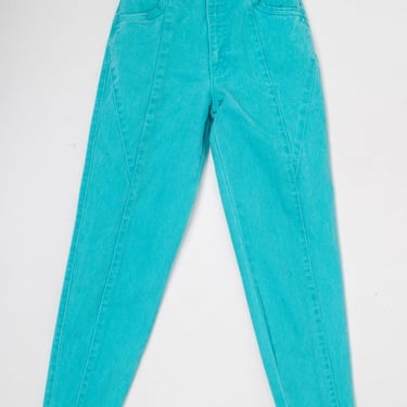 1980's TEXWOOD turquoise jeans