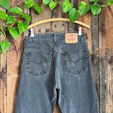 Vintage 80s 90s Levi’s 501 Black USA Made Size 29/30 waist 