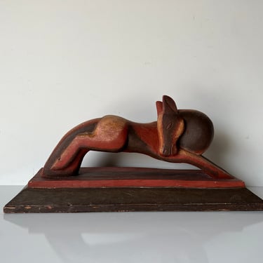 Vintage Don Freedman Carved Wood Horse Sculpture 