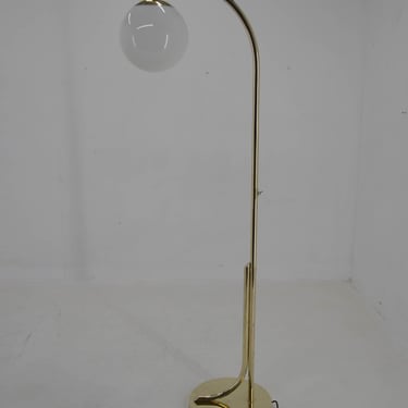 Rare Ar Deco / Functionalist Brass Floor Lamp, 1930s, Restored 