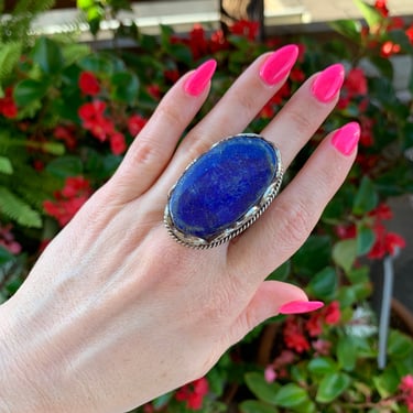 Big Lapis Ring A from Nepal