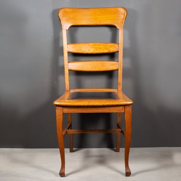 Antique Tiger Maple Ladder Back Desk Chair c.1880-1910