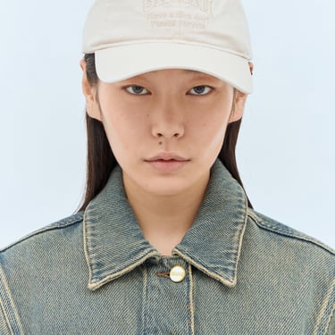 Ganni Women Logo Embroidery Baseball Cap