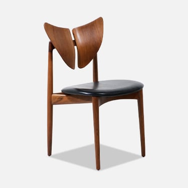 Kurt \u00d8stervig "Butterfly" Walnut & Leather Chair for Brande M\u00f8belindustri