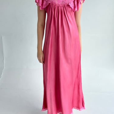 Hand Dyed Pink Silk Dress