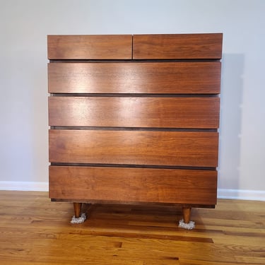 Mid Century American of Martinsville Six Drawer Highboy Dresser 