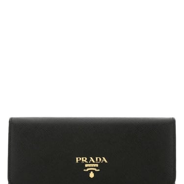 Prada Women Black Leather Wallet