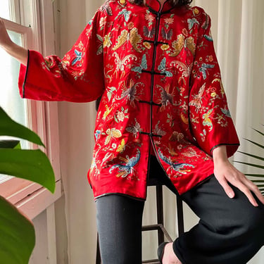 60s Embroidered Silk Jacket