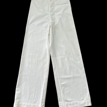 Vintage WWII US Navy Cotton Button-Fly Trousers / Pants ~ 31