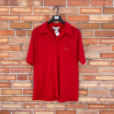 vintage 80s red munsingwear polo / xl extra large 