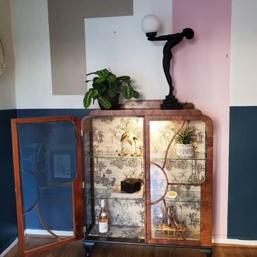 Shipping is not free* Art Deco style Curio Cabinet 