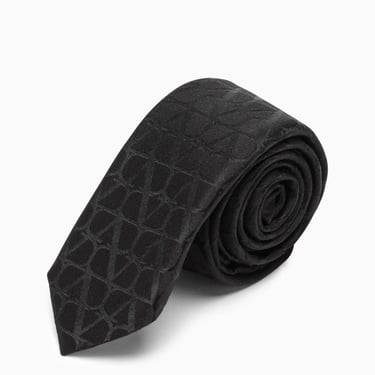 Valentino Garavani Black Silk Tie Men