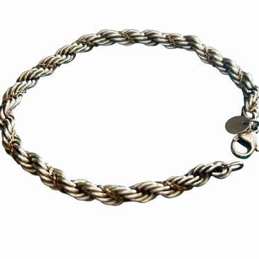 Christofle Sterling Silver & 18K Gold Accent Chevron Bracelet