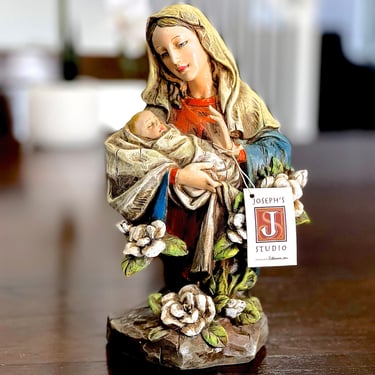 VINTAGE: 8.75" Joseph's Studio Madonna and Child Statue - Mother and Baby Figurine, Mary and Jesus, Virgin Mary, Mary - SKU 24-D-00035231 