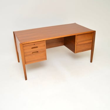 Vintage Walnut Executive Desk by Wilhelm Renz