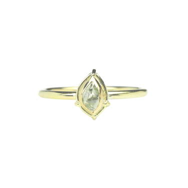 Organic Marquise Green Diamond Solitaire — Commitment, Curated