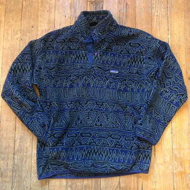 90s Patagonia Synchilla Abstract Pattern XL 