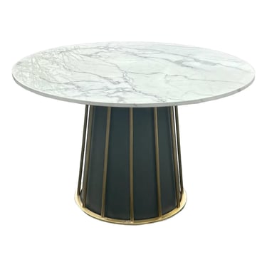 Modern Glazed Marble Top Dining Table 