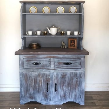 Country Cottage Farmhouse Style Hutch Buffet 