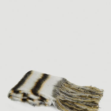 Marni Men Fuzzy Stripe Scarf