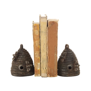 Cast Iron Beehive Bookends