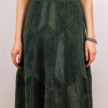 1970's suede patchwork skirt