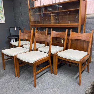 Set of 6 Lane "Tuxedo" Dining Chairs