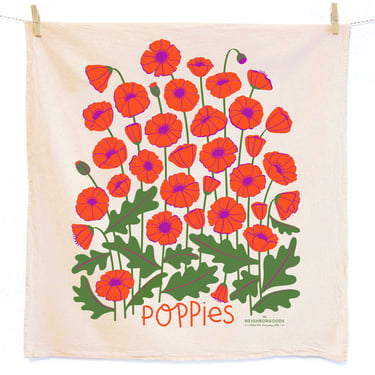 Poppies Dish Towel