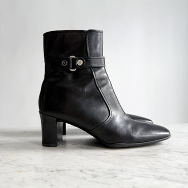 【K】PRADA Leather Low Heels PRADA White Patent Leather Chunky Heel Mules Pumps With