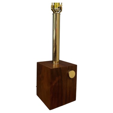 Mid-Century Laurel Lamp Style Modern Rosewood and Brass Table Lamp, 1960s