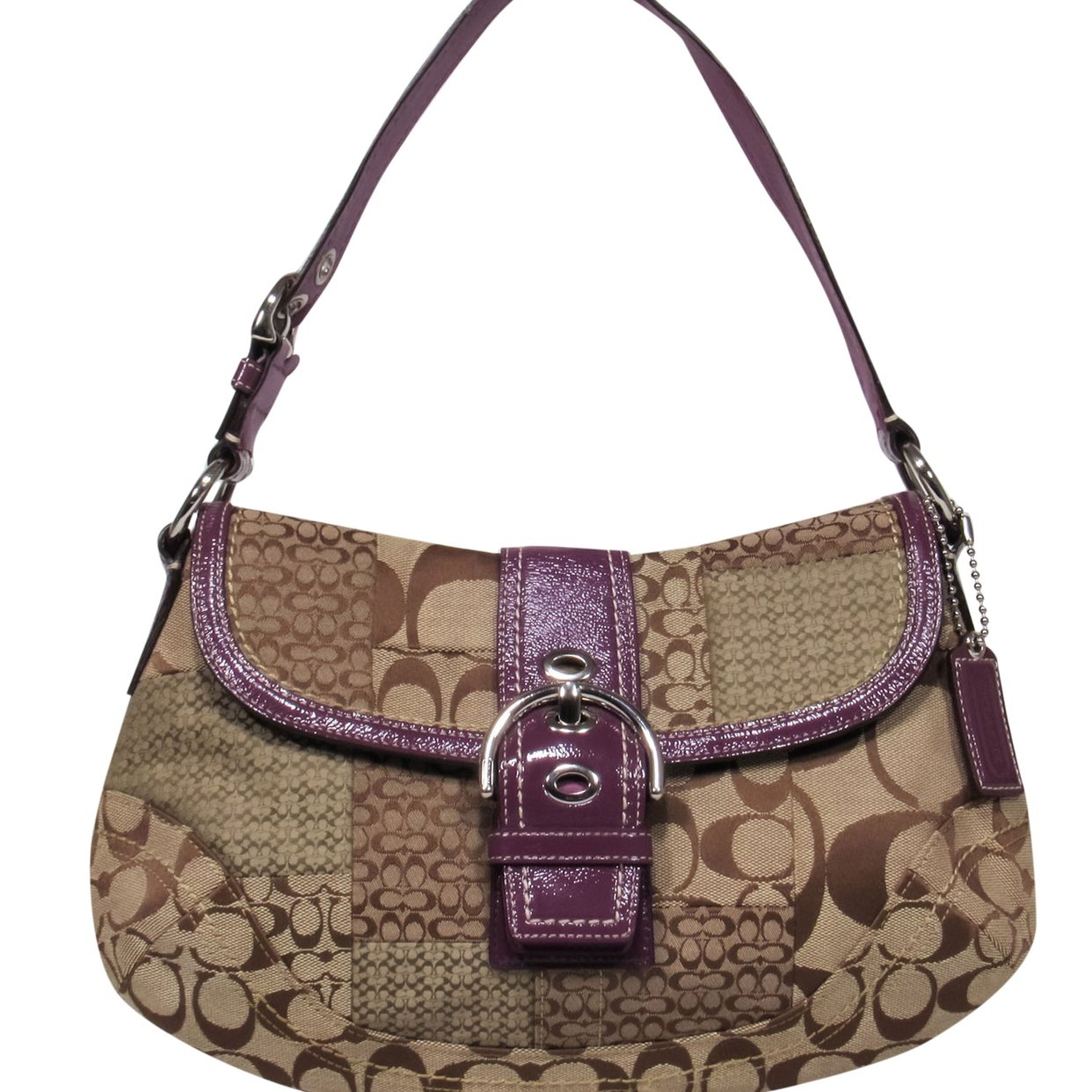 Coach - Tan Logo Patchwork Shoulder Bag w/ | Current Boutique