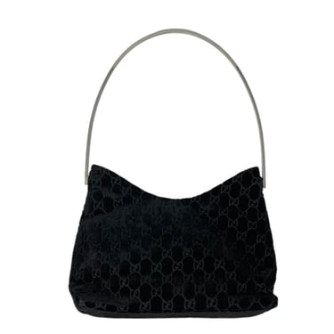 Gucci Black Velvet Shoulder Bag