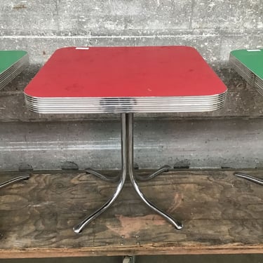 Red Retro Cafe Table (Seattle)