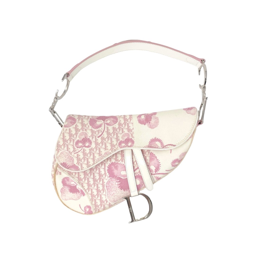 Dior Pink Cherry Blossom Saddle Bag