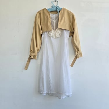 Camel Cotton Bolero Jacket