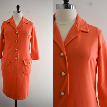 1960s/70s Orange Knit Dress 